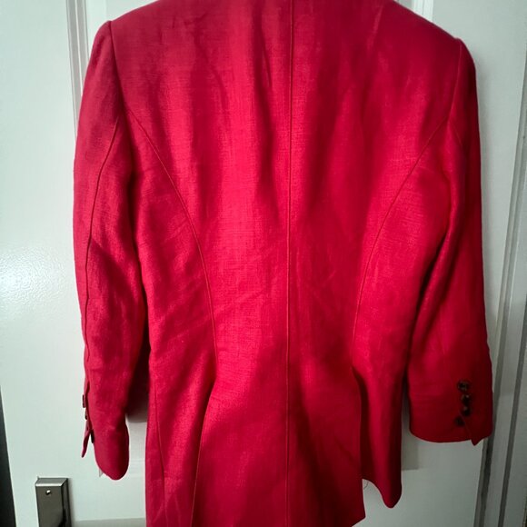 Smythe Coral Linen Blazer - size 2 - Picture 3 of 4